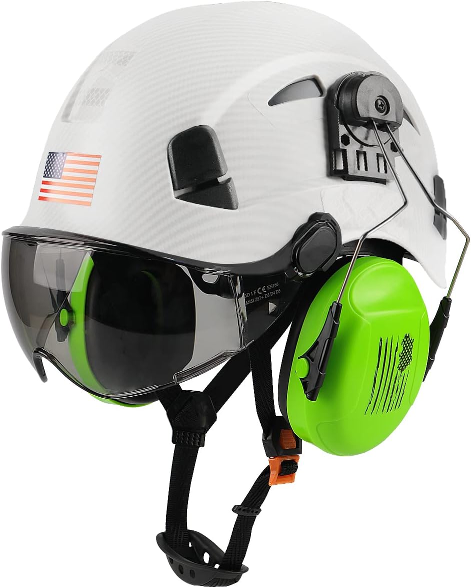 Safety Helmet Hard Hat with Visor and Ear Protection