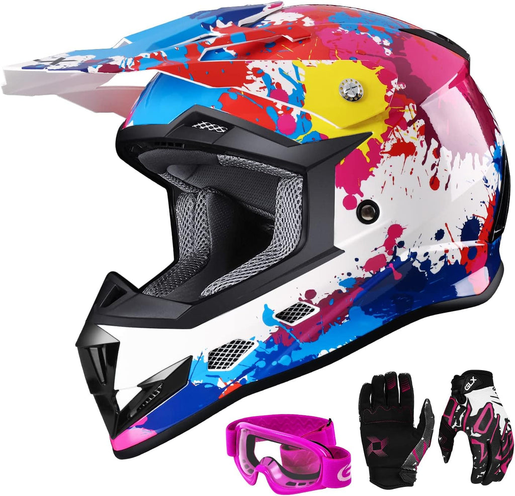 GX623 Youth ATV/Dirt Bike Helmet Combo - Graffiti, Large - DOT