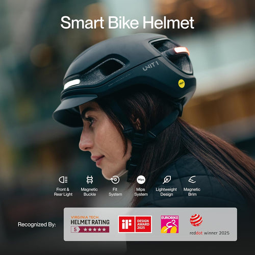 AURA Hybrid Smart Bike Helmet | Urban & Road | MIPS | LED Front & Rear