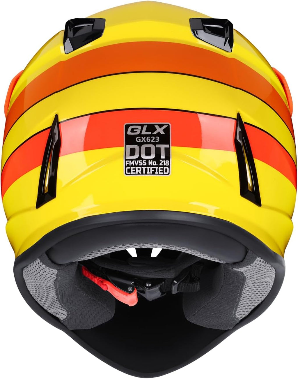 GX623 Youth ATV/Dirt Bike Helmet Combo - Retro Yellow, Large - DOT