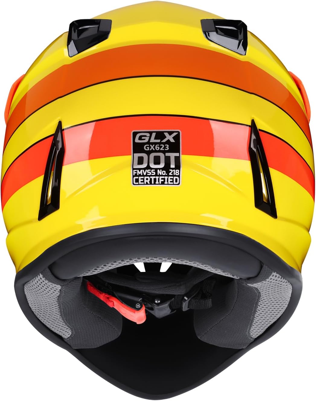GX623 Youth ATV/Dirt Bike Helmet Combo - Retro Yellow, Large - DOT