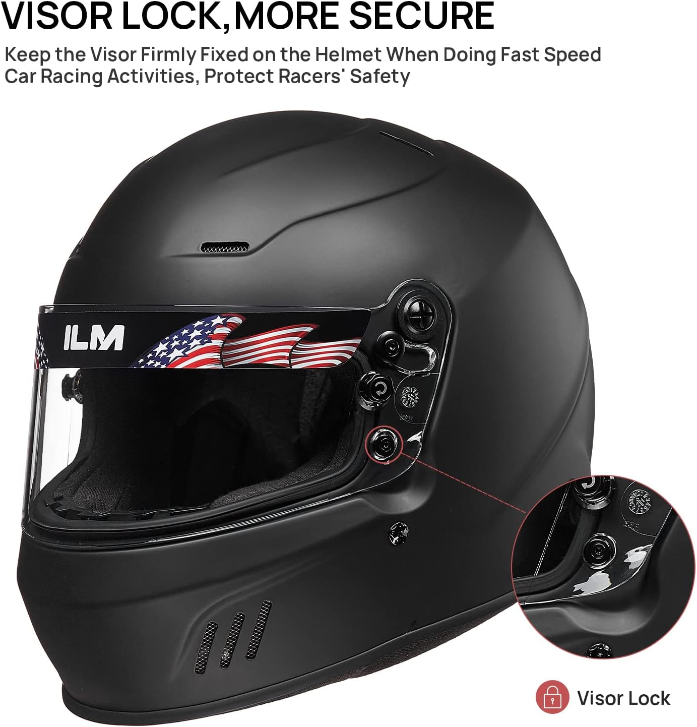 Snell SA2020 Full Face Auto Car Racing Helmets for Men and Women