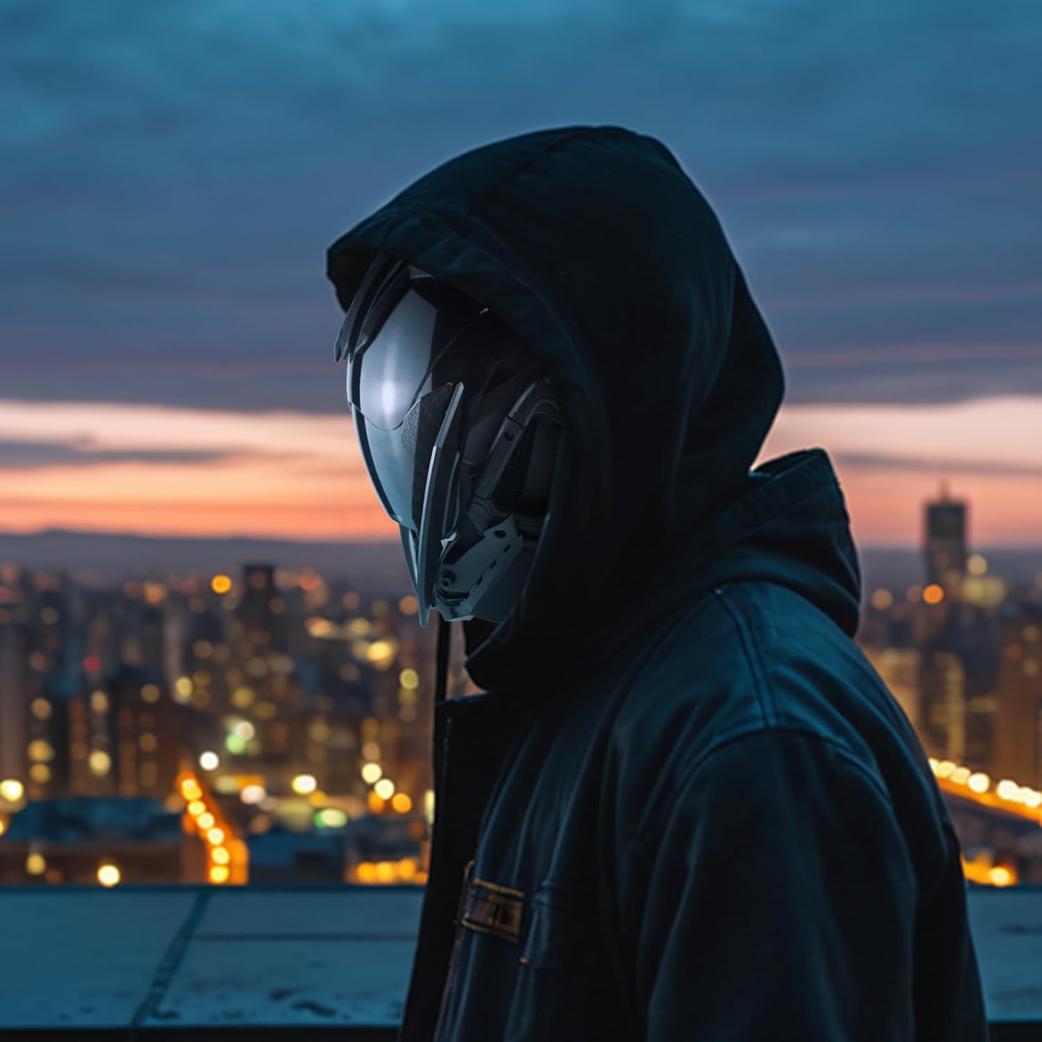 Unique Sci-Fi Helmet for Adults, Perfect for Cosplay Accessory and Rave Parties