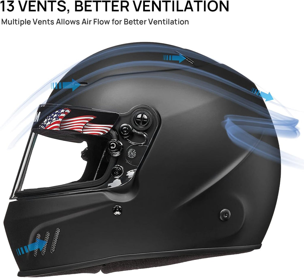 Snell SA2020 Full Face Auto Car Racing Helmets for Men and Women