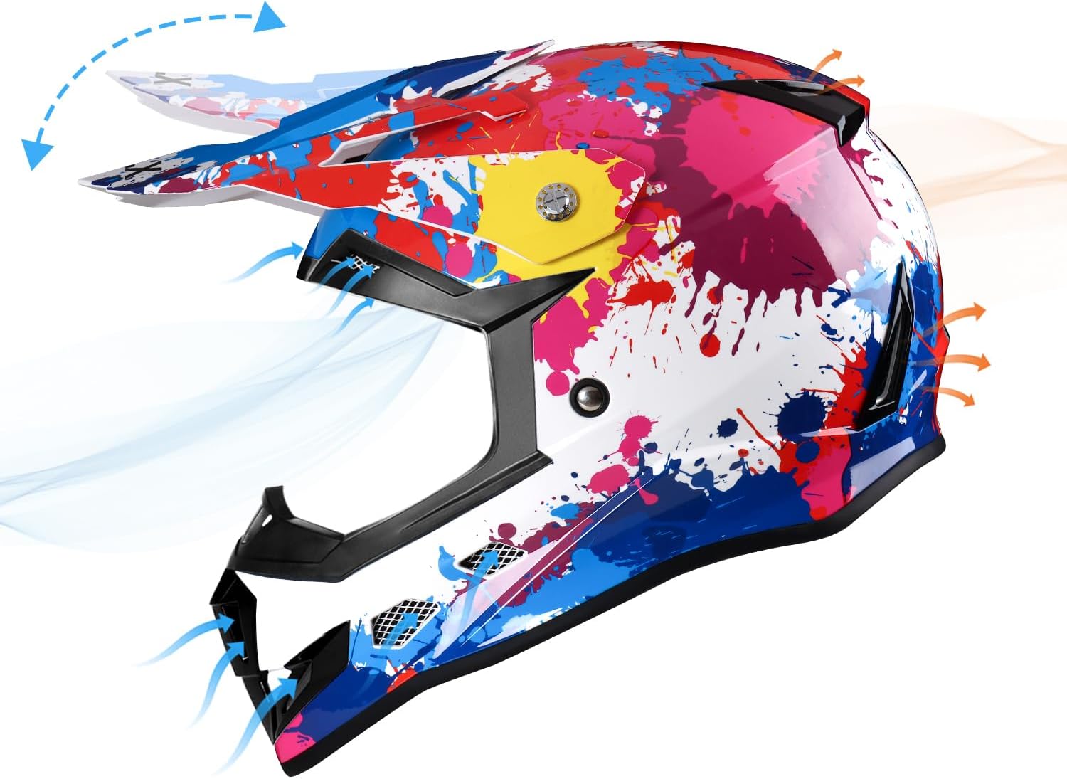 GX623 Youth ATV/Dirt Bike Helmet Combo - Graffiti, Large - DOT