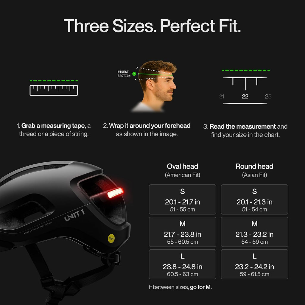 AURA Hybrid Smart Bike Helmet | Urban & Road | MIPS | LED Front & Rear